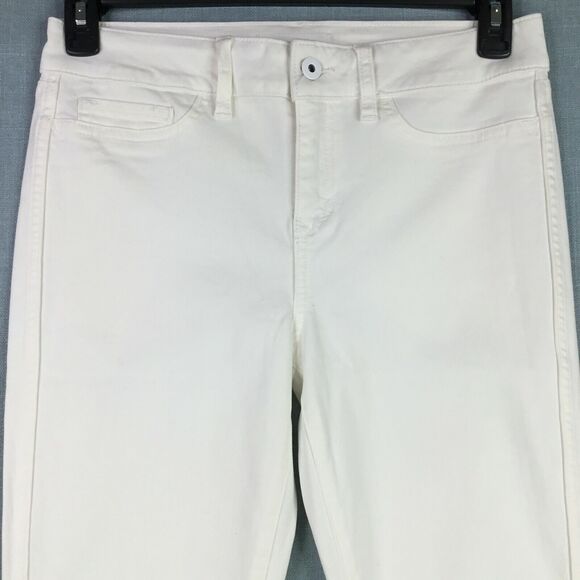 Yummie Mid Rise Bootcut Jeans Womens Sz 29 Slimming Tummy Control White JY7-016 - Picture 3 of 11